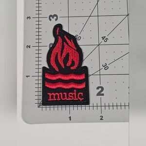 Fire Music Iron On Patch Embroidered Applique Patches Sew on